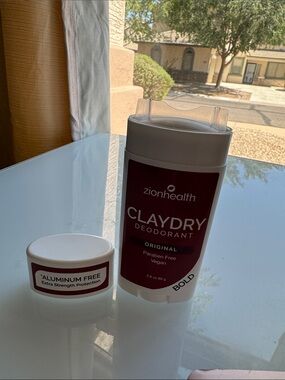 BRAND NEW ALUMINUM FREE ClayDry Original Deodorant - Bold Red